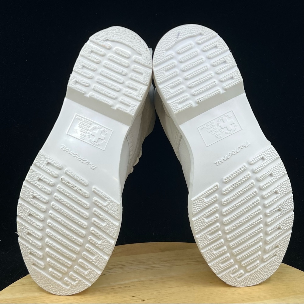 Doc Dr. Martens Smooth Leather Combat Boots Triple White 8-eyelets USA Multi Sz - Picture 7 of 9